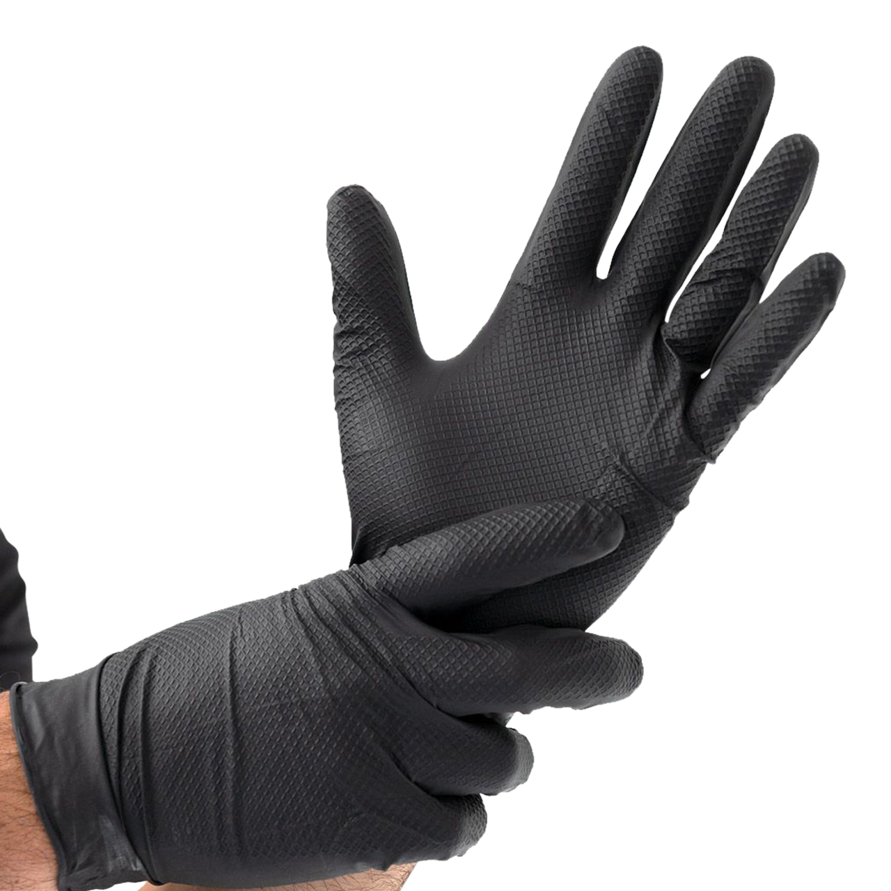 Nitril-Handschuhe Power Grip Schwarz
