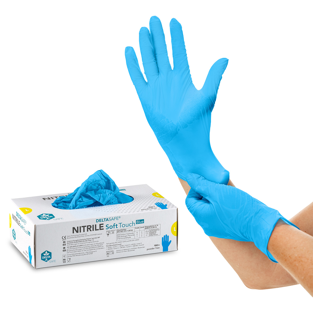 DELTASAFE® NITRILE Soft Touch Blue, 240 mm, M