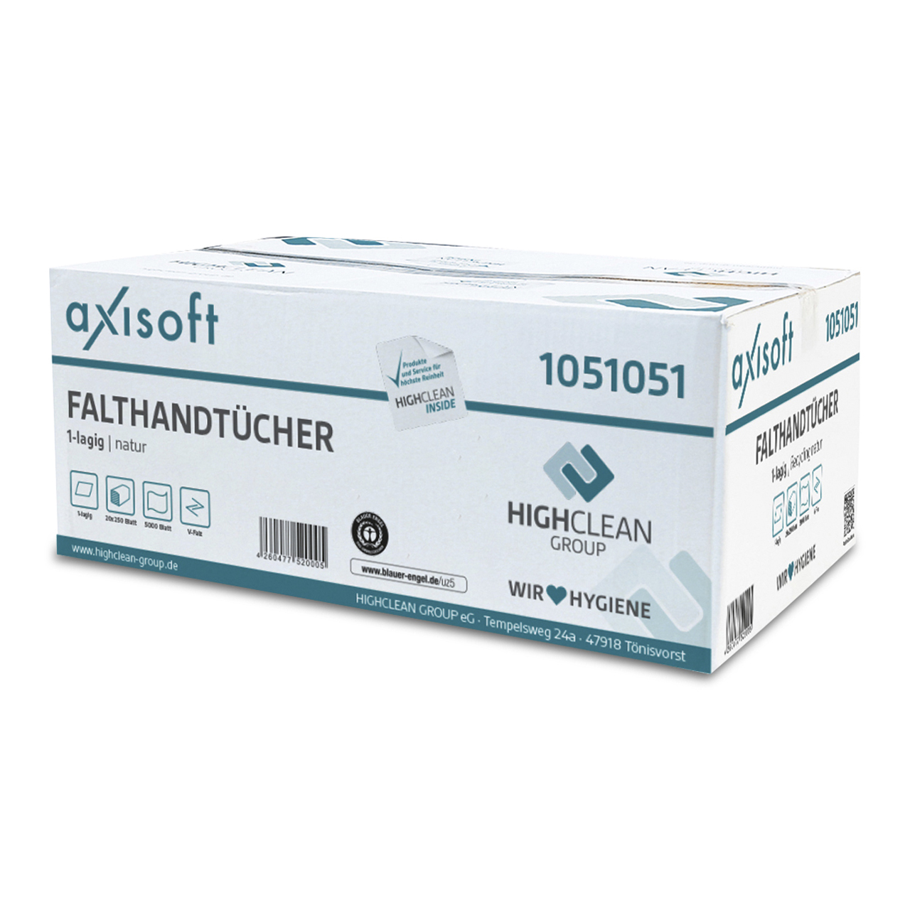 axisoft® Falthandtücher V1 Recycling