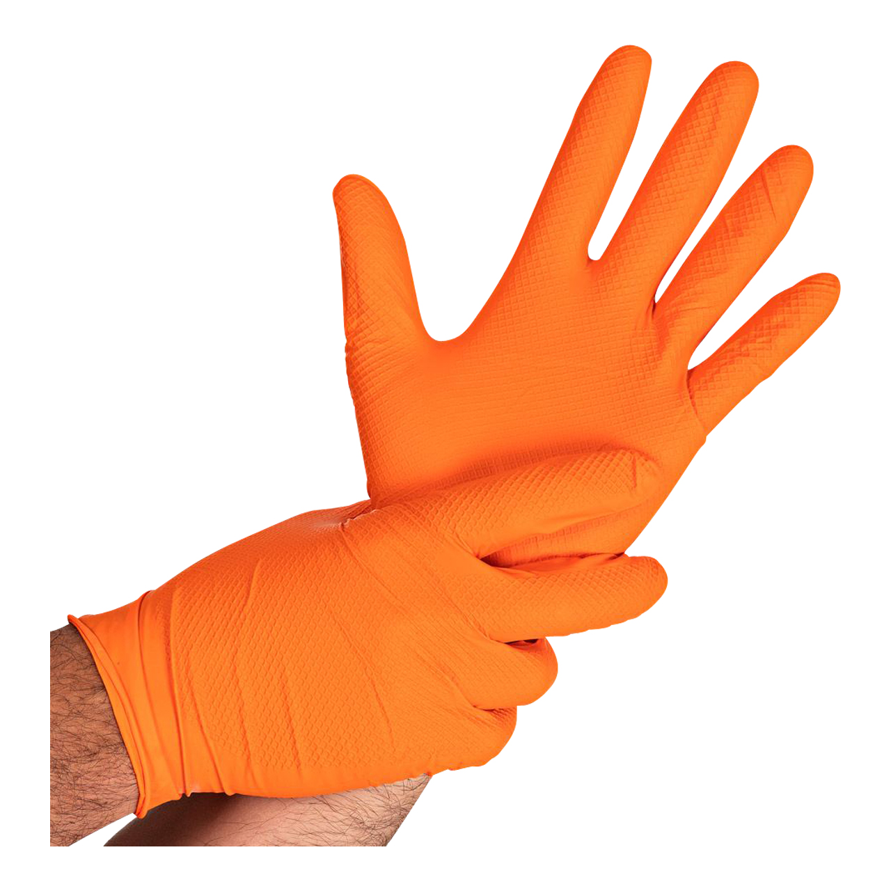 Nitril-Handschuhe Power Grip Orange XXL